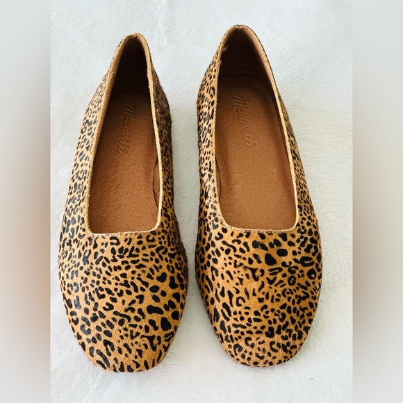 Madewell The Cory Flat in Leopard Calf Hair Size 7.5 - Picture 3 of 11